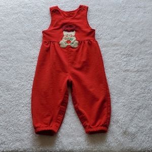 Baby B'gosh knit overalls with cute bear